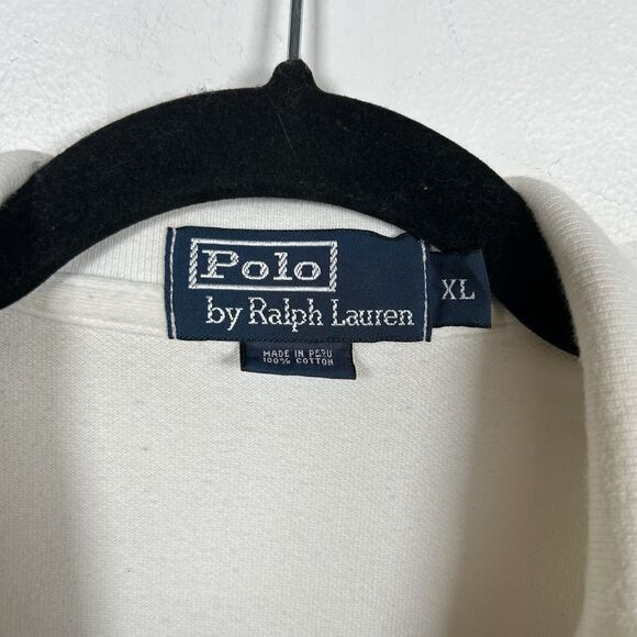 VTG Ralph Lauren Polo Shirt Men's Size XL White Crest RLPC Embroidered Pony 90s - Picture 3 of 7